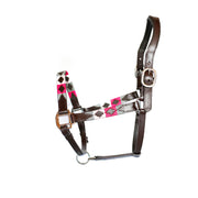 Lederhalfter Pink Grau Rosa | Größe Pony