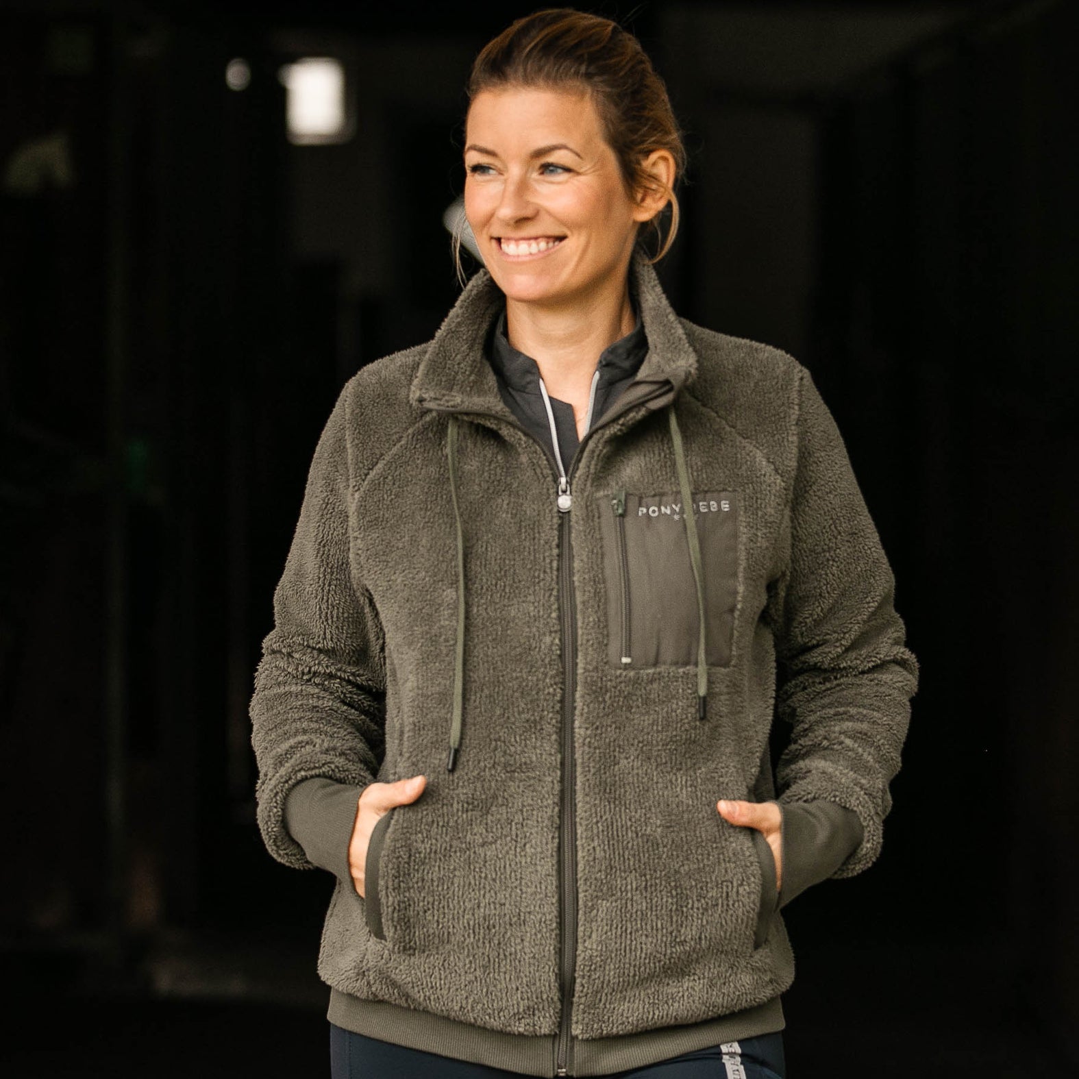Teddyjacke Oliv Größe XXS – EQUESTRIAN COURAGE by Ponyliebe