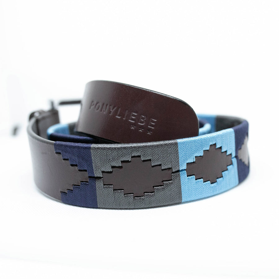 Gürtel Navy Hellblau Grau