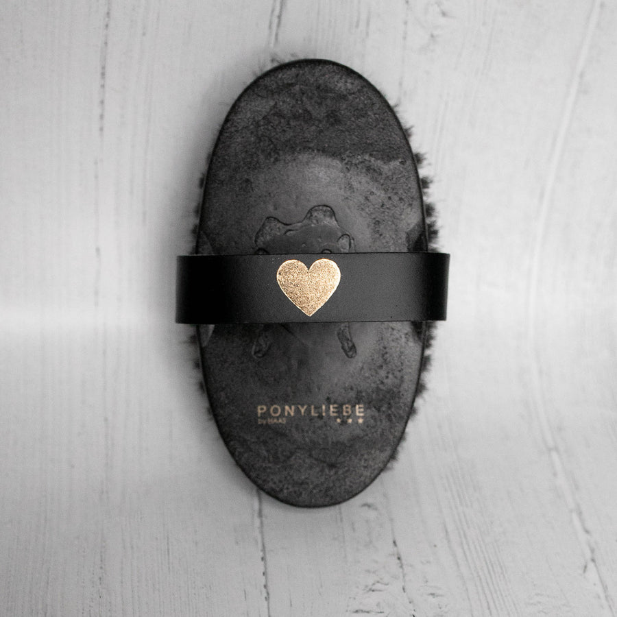 Mini Diva Lammfell Kardätsche Black & Gold