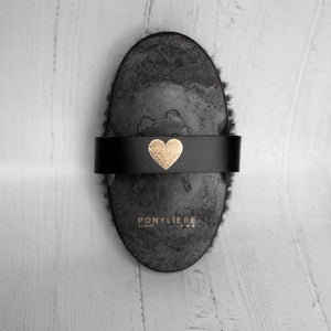 Mini Diva Lammfell Kardätsche Black & Gold