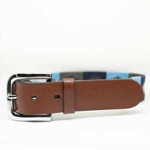 Gürtel Navy Hellblau Grau