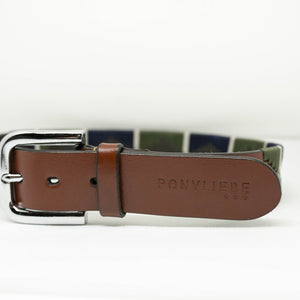 Gürtel Weiss Navy Oliv